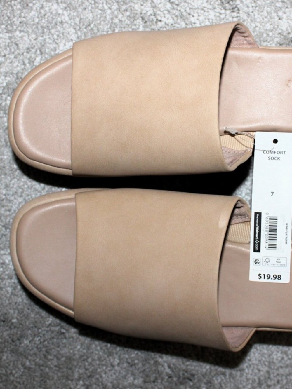 Sandals, platform, tan color, No Boundaries